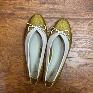 Melissa Gold Flats size 7
